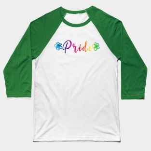 Gay Pride Rainbow Flower Baseball T-Shirt